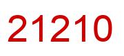 Number 21210 red image