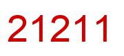 Number 21211 red image