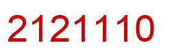 Number 2121110 red image
