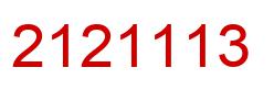 Number 2121113 red image