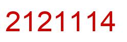 Number 2121114 red image