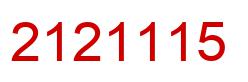 Number 2121115 red image