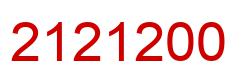 Number 2121200 red image