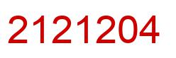 Number 2121204 red image