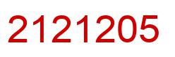 Number 2121205 red image