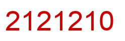 Number 2121210 red image