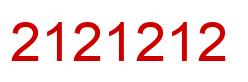 Number 2121212 red image