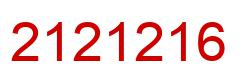 Number 2121216 red image