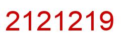 Number 2121219 red image