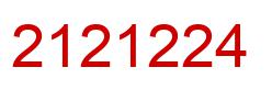 Number 2121224 red image