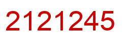 Number 2121245 red image