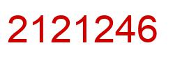 Number 2121246 red image