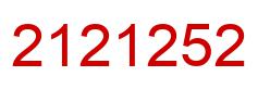 Number 2121252 red image