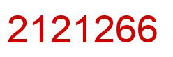 Number 2121266 red image