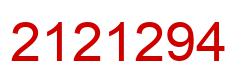 Number 2121294 red image