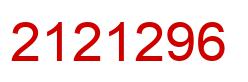 Number 2121296 red image