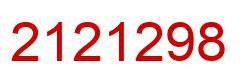 Number 2121298 red image