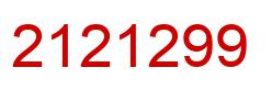 Number 2121299 red image