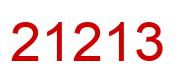 Number 21213 red image