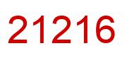 Number 21216 red image