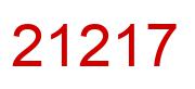 Number 21217 red image