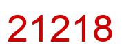 Number 21218 red image