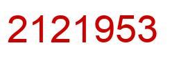 Number 2121953 red image