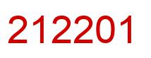 Number 212201 red image