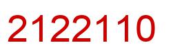 Number 2122110 red image
