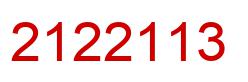 Number 2122113 red image