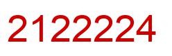 Number 2122224 red image