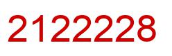 Number 2122228 red image