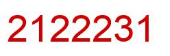 Number 2122231 red image