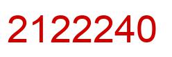 Number 2122240 red image