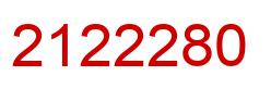 Number 2122280 red image