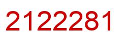 Number 2122281 red image