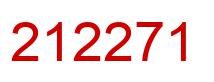 Number 212271 red image