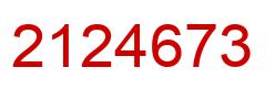 Number 2124673 red image
