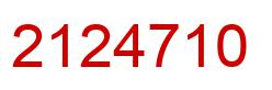 Number 2124710 red image