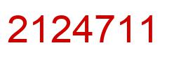 Number 2124711 red image