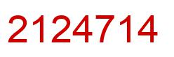 Number 2124714 red image