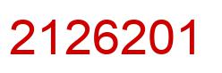Number 2126201 red image