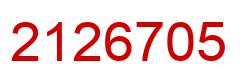 Number 2126705 red image