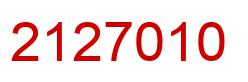 Number 2127010 red image