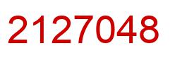 Number 2127048 red image