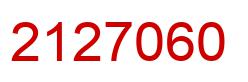 Number 2127060 red image