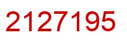 Number 2127195 red image
