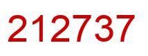 Number 212737 red image