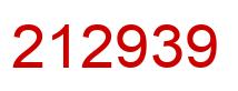 Número 212939 imagen rojo