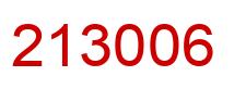 Number 213006 red image